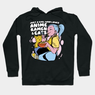 Anime Ramen Cat Lover Hoodie